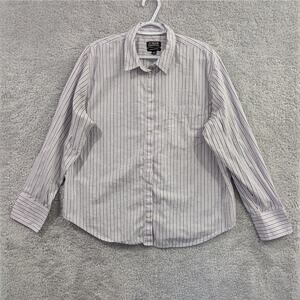 J Crew Garcon Classic Shirt Size 18 Lilac Striped Button Up Blouse Long Sleeves